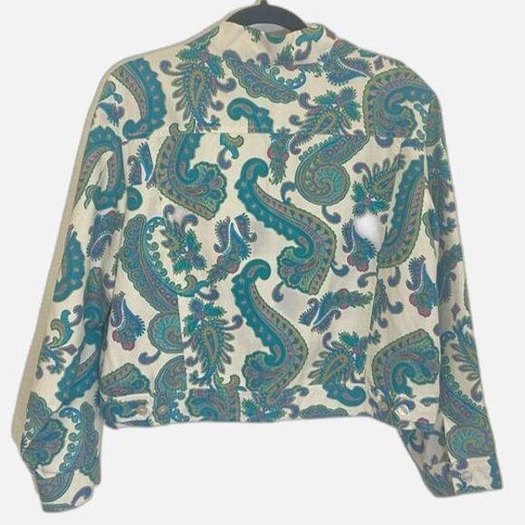 Patchington - Silk/Linen Paisley Print Jacket - Women's size M - Picture 2 of 7